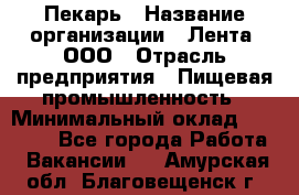 Пекарь › Название организации ­ Лента, ООО › Отрасль предприятия ­ Пищевая промышленность › Минимальный оклад ­ 20 000 - Все города Работа » Вакансии   . Амурская обл.,Благовещенск г.